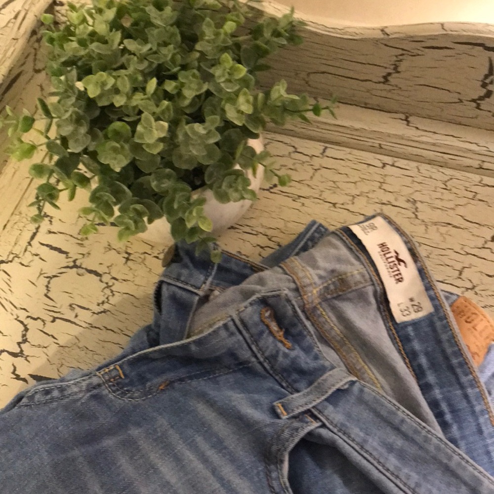 Hollister boot leg faded jeans